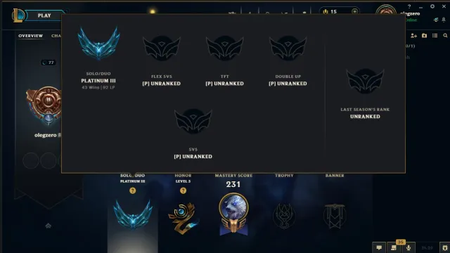 RU / Hand-Leveled, Sale, level 77, champions 81, skins 12, Platinum