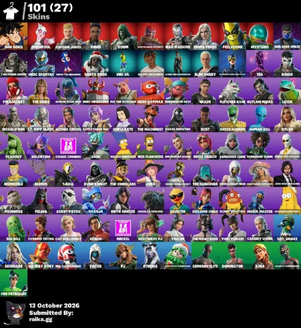 🔥 STACKED FORTNITE ACCOUNT | 101 SKINS | REAPER & CANDY AXE | 14x TOURNAMENT HISTORY 🔥, Продажа, скины 101