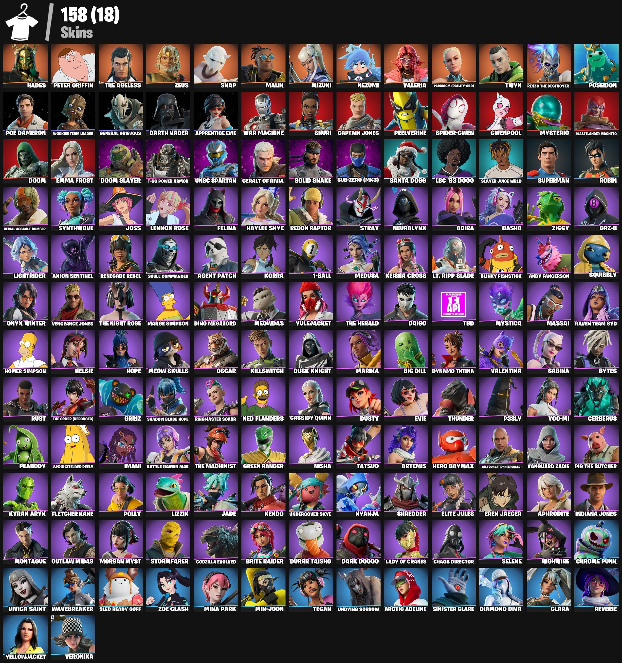 🤖 PETER GRIFFIN // ZEUS / HADES / PARADIGM (REALITY-659) // 158 SKINS // PC-XBOX-PSN 🤖, Sale, skins 158