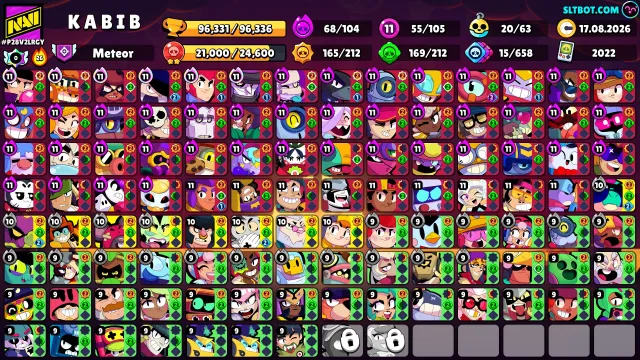 🔥Top Account 🔥 96300 total trophies🏆 all brawlers.👌71 primes 5 second primes🤘