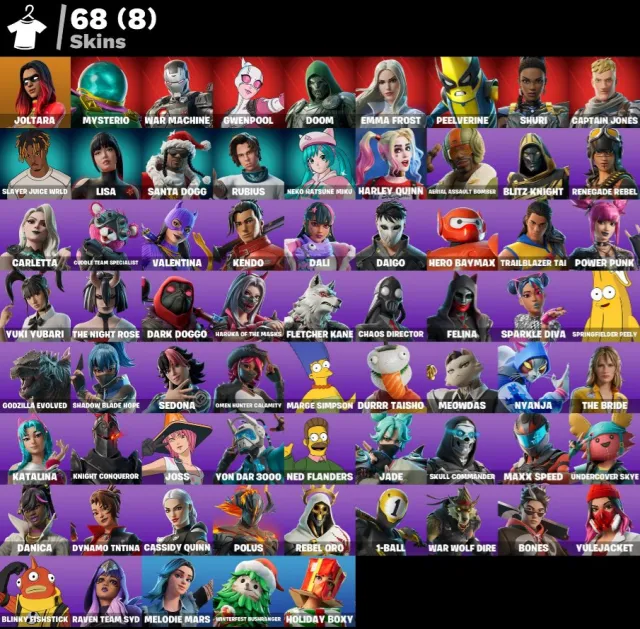 🔥Fortnite Account | 68 Skins | Mysterio, War Machine, Gwenpool, Doom, Juice WRLD, LISAS🔥, Продажа, скины 68