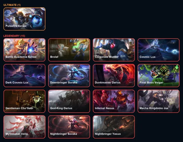 【 Pulsefair Ezreal / Spirit Guard Udyr 】【 Ashen Conqueror Panteon / Risen Legend Leblanc 】, Sale, level 467, champions 176, skins 157, Platinum