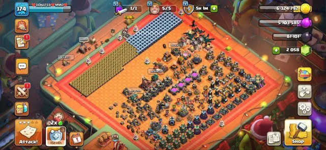 🔥 POWERFUL TH14 | 2058 GEMS | 10 SKINS | PAID SCENE ($7) | 100% SAFE 🛡️, 14 TH Native Village, 9 TH Builder