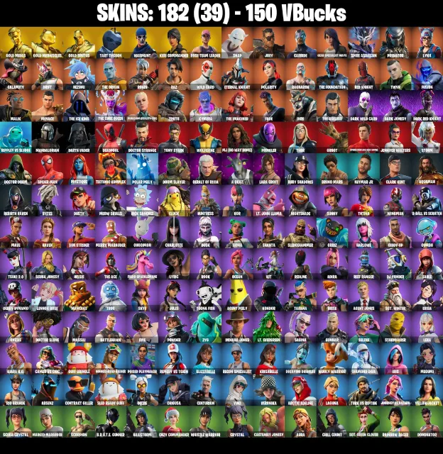 [PC/PSN]❤️182 skins❤️OG STW❤️Gold Midas❤️Gold Meowscles❤️Gold Brutus❤️150 VB❤️, Sale, skins 182