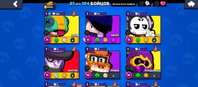 Very good akk pod osnovy, trophies 34000, brawlers 85, primes 10