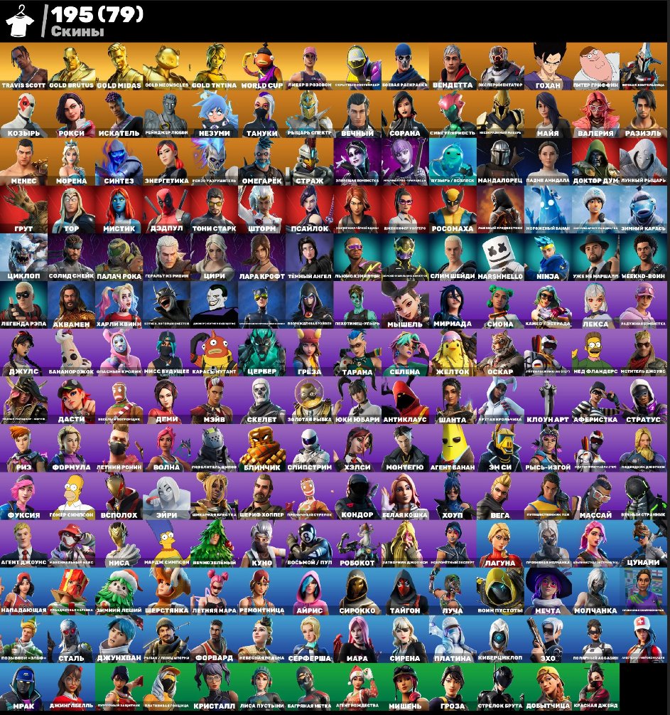 ✅AUTO DELIVERY✅195 Skins🟢PVE🟢Travis Scott🟢Minty🟢World Cup🟢You'll die laughing🟢Catwoman🟢Lara🟢, Sale, skins 195
