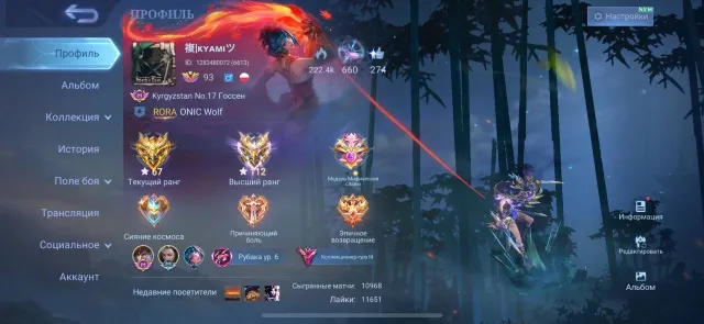 🔥Legend Gossen🔥Benedetta Ducati-Call, Nolan 11.11, Moscow Allstar, Fanny Lark🔥VR 58% Pada Ben, Sale, Rank: Mythical Immortal, Level: 93, Winrate: 51%, Heroes: 133, Skins: 373