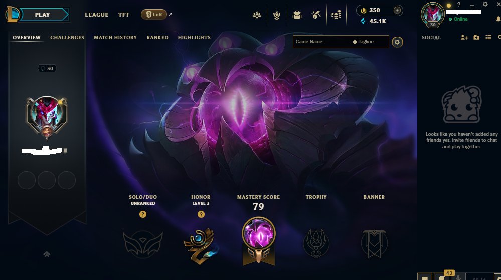 EUNE HANDLEVEL FRESH LVL 30✔️Ready up for Ranked✔️ONLY ARAM✔️50K BE✔️5 skins in loot✔️✔️Unverifed#6, Sale, level 30, champions 6, Unranked