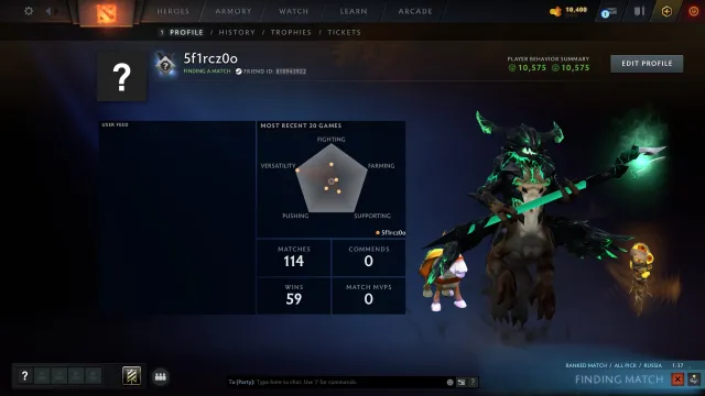 ®️ PREMIÈRE CALIBRATION 🏆 RANG OUVERT ⏱️ 100/100 h 🌟STEAM ID: 810943922, Vente, 2836 MMR, 10575 intégrité, 10575 politesse, 114 matchs