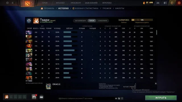Vends compte High mmr, Vente, 8100 MMR, 12000 honnêteté, 12000 politesse, 6000 matchs, 8413 heures