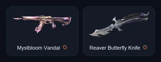 【 Reaver Bundle (Butterfly Knife / Phantom / Vandal / Bandit) 】【 Mystbloom Vandal 】, Продажа, Золото 2, Агентов: 21, Скинов: 10