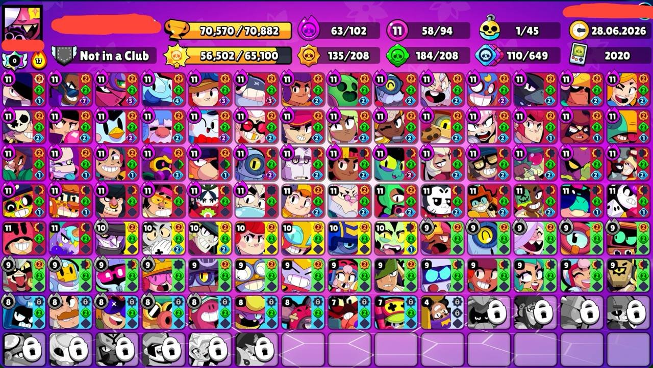 🔥Maleficent Colette + other 🔥👑 Bling: 85k ⚜️58/11 🟣63 Hypers🟣 📥Firstmail📥✔️ Instant delivery✔️, trophies 70570, brawlers 94, primes 21