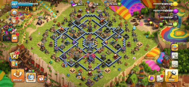 🌑TH 18 near max🌑 || 🚨ALL EQUIPMENT (5️⃣ MAX ❌)|| 80-90-58-64-31-19 || 6️⃣Builders 👷|| Heros skins ||, 18 TH Родной Деревни