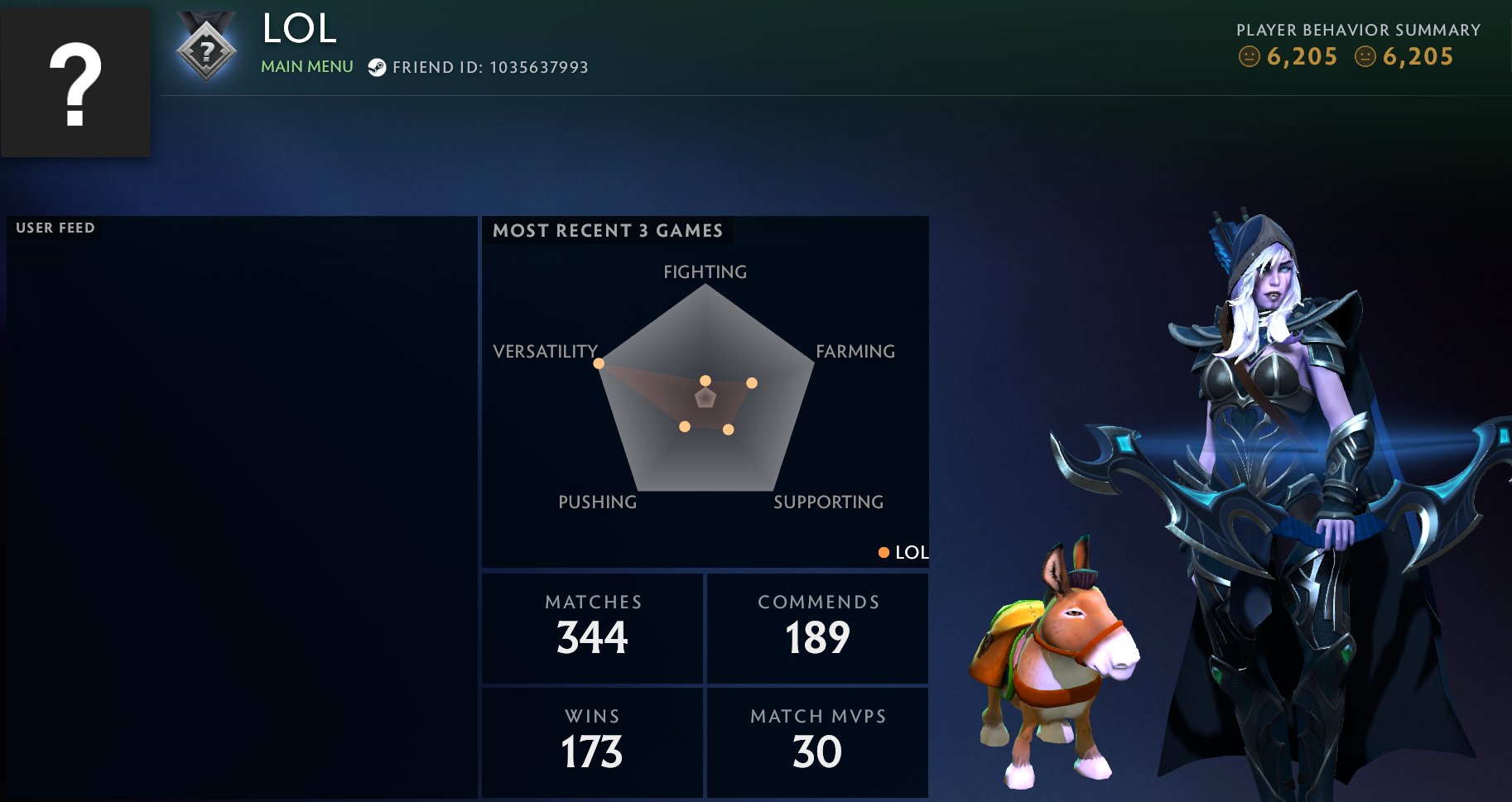 ❄️🌈 Latest MMR - | + Mail ❄️🌈, Sale, 6205 Behavior score, 344 games