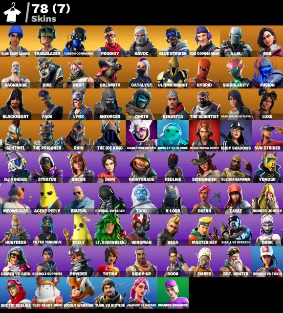 [PC/XBOX/PSN] |78 Скинів|29 Ексклюзивів | Havoc, Blue Team Leader, Trailblazer, Ragnarok | 800 V-Bакс, Продаж, скини 78