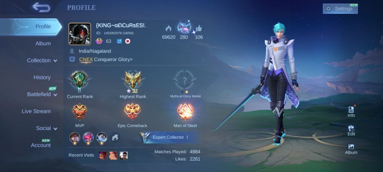 Simon says dushi, Sale, Rank: Legend, Level: 94, Winrate: 48%, Heroes: 86, Skins: 185