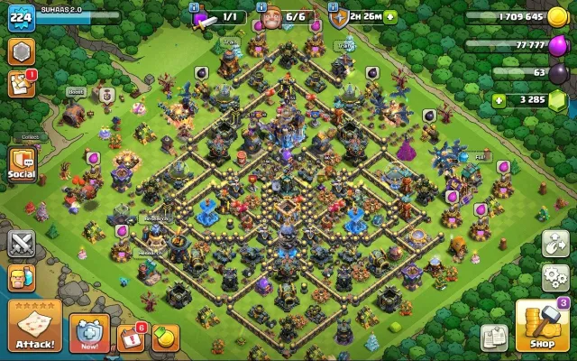 18 TH с прокачкой фулл 17 | 224 LVL | 100/100/90/77/53/2 | 3000 гемов | читай описание, 18 TH Родной Деревни, 10 TH Строителя