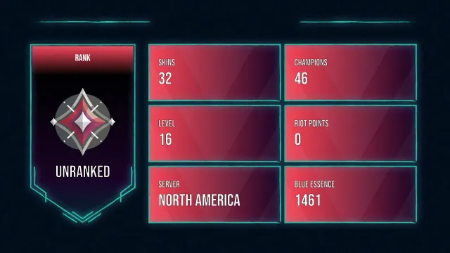 🥑 NA 🥑 32 SKINS 🥑 46 CHAMPIONS 🥑 16 LEVEL 🥑 INSTANT DELIVERY 🥑 FULL ACCESS 🥑 GuJt5 🥑, Sale, level 16, champions 46, skins 32, Unranked