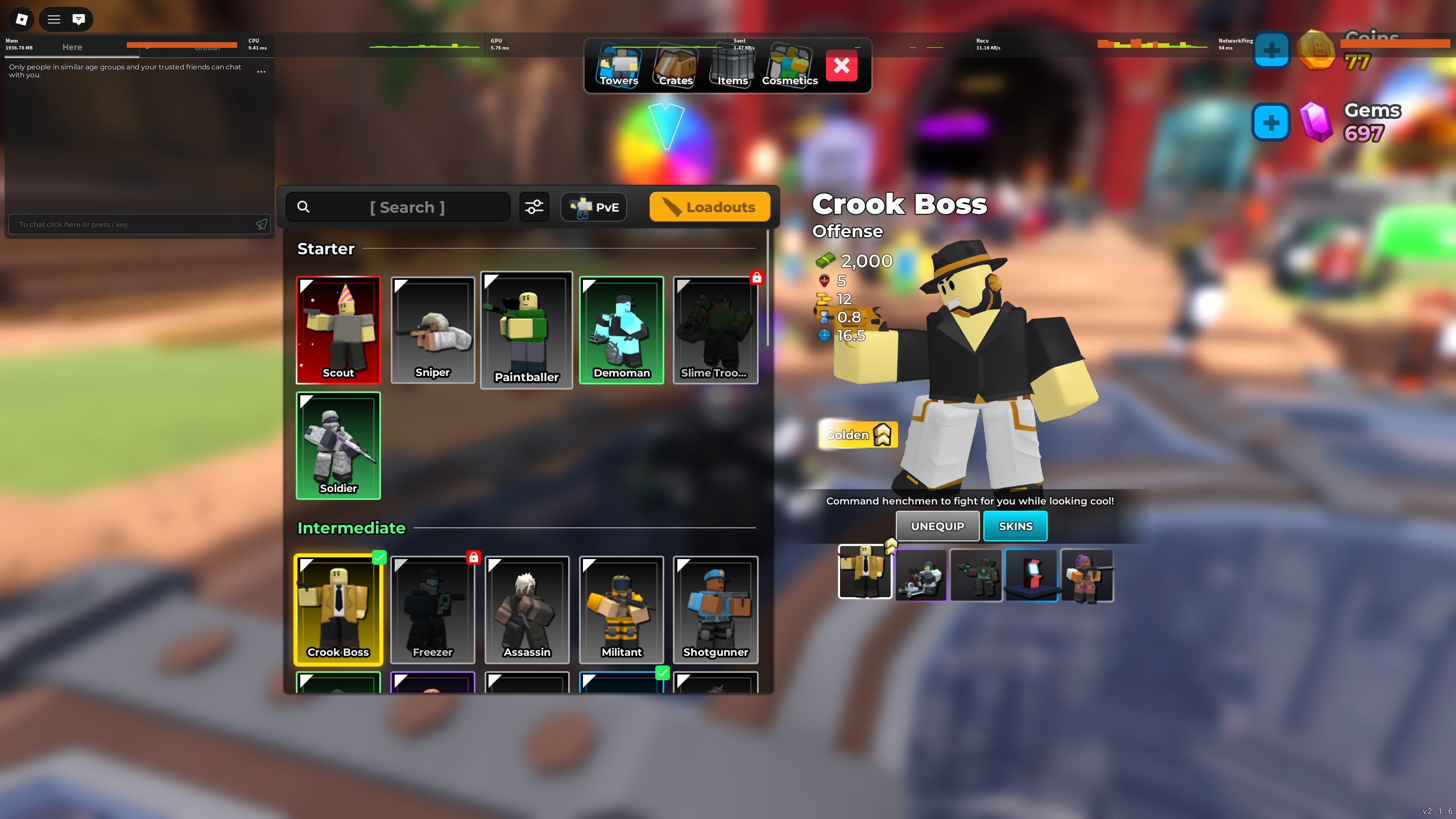🔥SUPER FAT IN Arsenal Tower Defense Simulator Five Nights TD MM2 ETC | 95K DONATION🔥NICK:LitBot2020, Sale, Voice chat: No