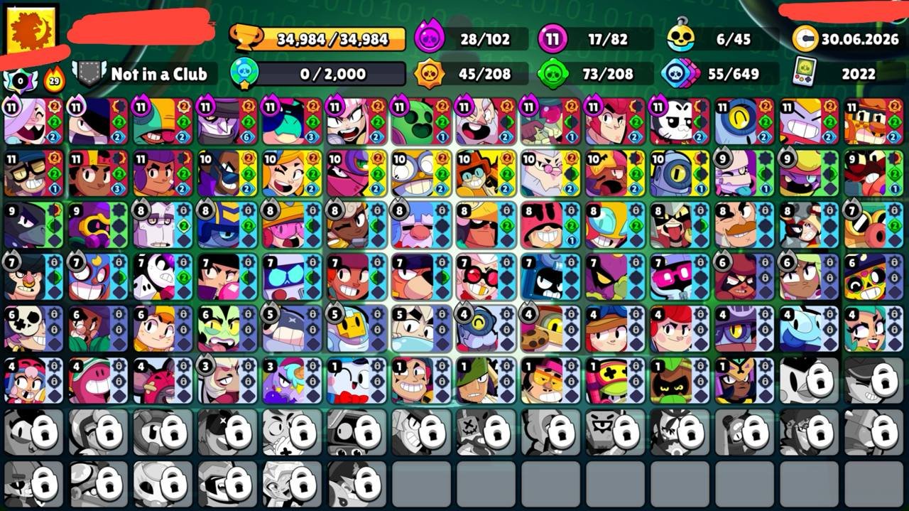 🔥Mecha Mortis (Dark) + other skins🔥⚜️17 - 11⚜️ 🟣28 - Hyper🟣 ♾️2022♾️📩Gmail📩✔️Instant delivery✔️, trophies 34984, brawlers 82, primes 13