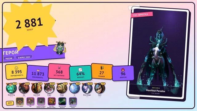 🎭Arkanen PA | 🔓HAUPTKONTO | 🏆27 lvl | 📊8395 Ehrlichkeit | 🎮2865 MMR | ❤️369 Spiele, Verkauf, 2865 MMR, 8395 Ehrlichkeit, 8395 Höflichkeit, 369 Spiele, 369 Stunden