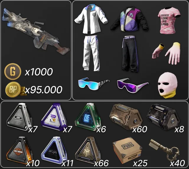 💖[PROGRESSIVE] CERBERUS - M249 (LVL 2)💖🔥200 СУНДУКОВ🔥🎀SNOW GLASSES🎀🔥1000 G-COINS + 95.000 BP🔥, Нет BATTLEGROUNDS Plus
