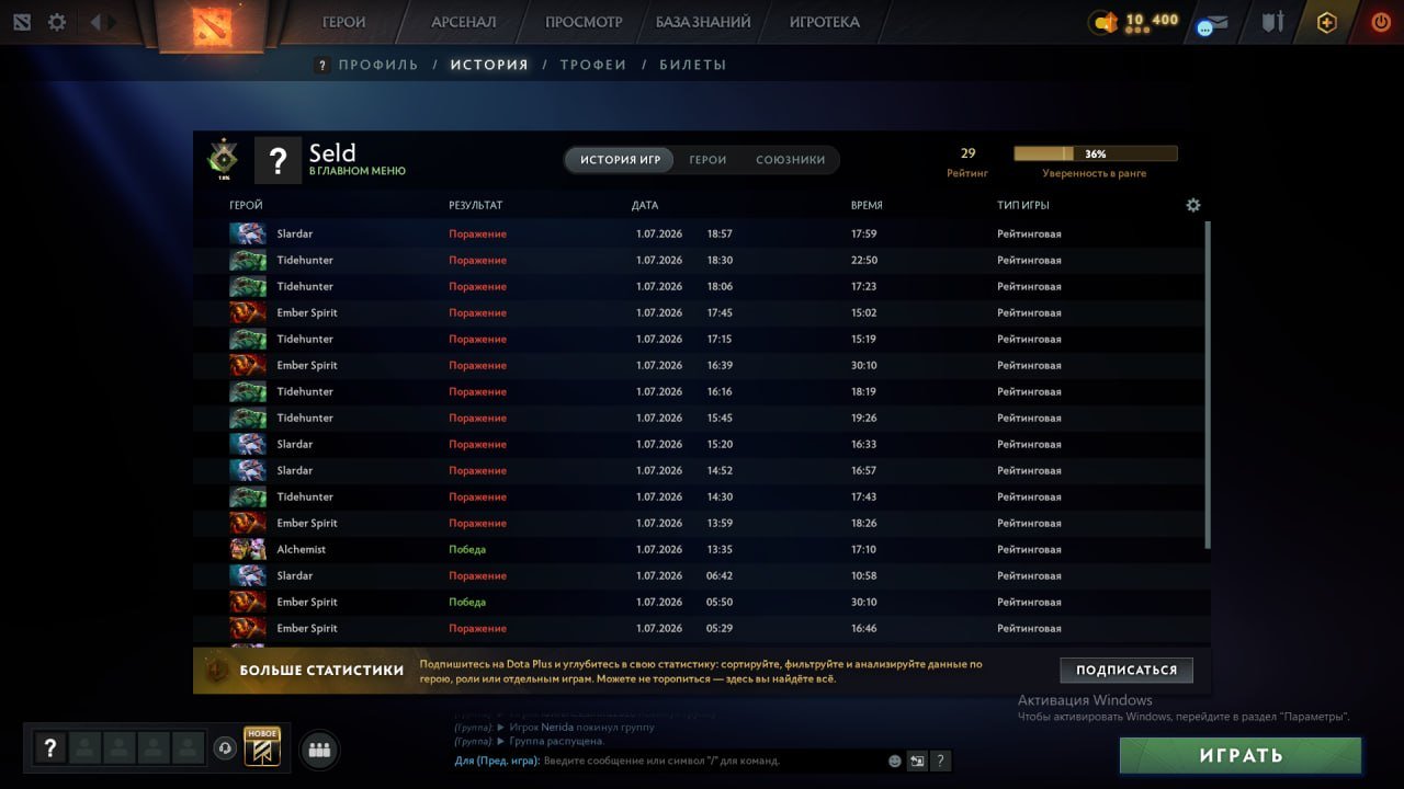 🌈1MMR💥AUTO-ISSUANCE💥6200 ORDERS🍓NATIVE MAIL🥇VOICE💥DOTA+💥NO SMURFPOOL🥇, Sale, 29 MMR, 10043 Behavior score, 10043 вежливости, 122 games, 300 hours