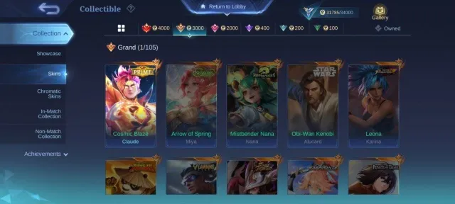 Prime Claude💫collector Natalia💥18 deluxe Epic carmila⚡change⚡Gaara Vale💥emblem max close, Продажа, Ранг: Мифический, Уровень: 44, Процент побед: 57%, Герои: 88, Облики: 40