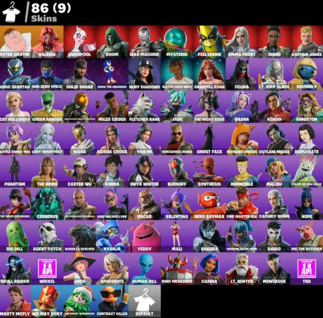 🔥 85 Skins | Peter Griffin | Valeria | Doom | Mysterio | FULL ACCESS | GUARANTEE 🔥, Sale, skins 85