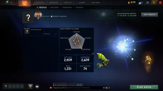 ⚜️ ТИТАН (6247 MMR) ⚜️ ЗОЛОТОЙ ЛИНАРБ LINA ⚜️ 10640 ПОРЯДЫ ⚜️ 2400 МАТЧЕЙ ⚜️