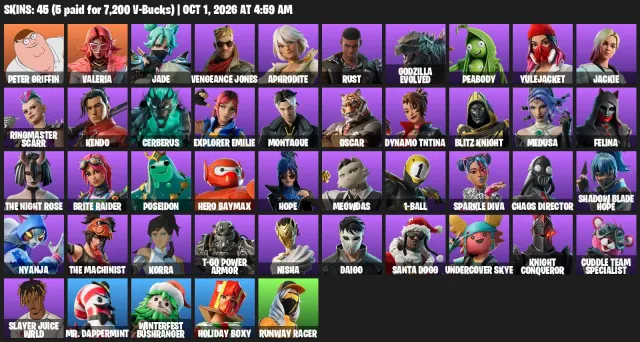 ◄🔥►〘 FORTNITE 〙◆〘 LOTS OF DONATED SKINS 〙🎮〘, Sale, skins 45
