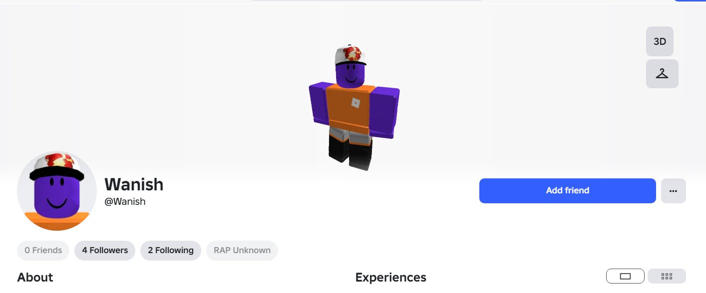 ✅2013 account |💎Beautiful Username💎|💫Wanish💫|✨Offsale Bloxxer Cap✨| Not verified✅, Sale, Voice chat: No