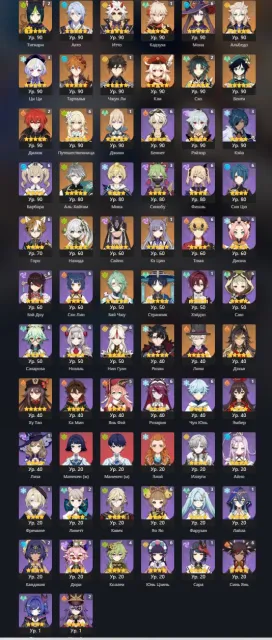 57LEG🌸ACCOUNT ALMOST SINCE RELEASE🌸STARTING WITH SUMERU MAP NOT UNLOCKED🌸MANY RESOURCES🌸DILUC SKIN, Any platform, Email linked, Lumine, Starter, AR 60