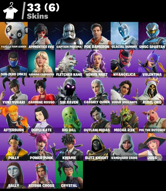 33 skins ❤️ | P.A.N.D.A Team Leader ❤️ | 400 VB | FULL ACCESS ✅, Продажа, скины 33