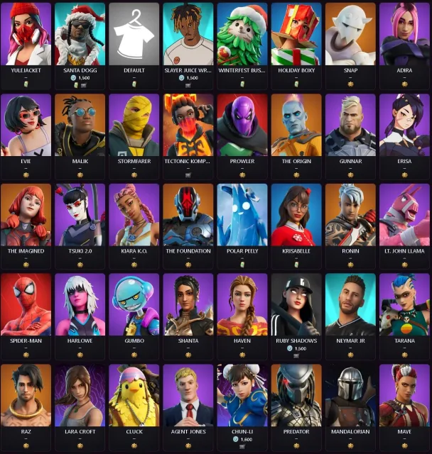 LARA CROFT💢|TAKE THE ELF!🤑|SPIDER MAN💨|DIRECT INSTRUCTION💌|ORANGE MOOD🥵, Sale, skins 64