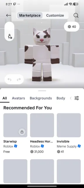 Very juicy account in Roblox +40 Robux on balance, Sale, Voice chat: No