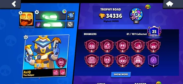 💎 THE FATTEST ACCOUNT ⚡ | 25 PRIMES + 9 SECONDARY 🔥 | 34k 🏆 | MECHA COLT 🤖 | 14×11 ⚡ | FULL ACCESS 📧, 34336 trophies, 81 brawlers, 25 primes