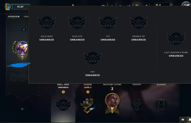 RU💎30 LVL 💎50K-60K BE 💎UNRANKED 💎UNVERIFIED MAIL 💎LOL ACCOUNT💎 ICON 💎CHAMPS💎Honor lvl3💎10 WIN💎, Продажа, уровень 30, чемпионы 2, Нет ранга