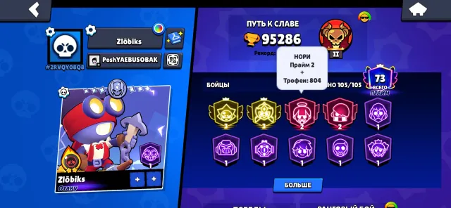 dudhsjsjsjdjsjxjsjxjxjxjjxdhddjdjdj, trophies 95000, brawlers 105, primes 73
