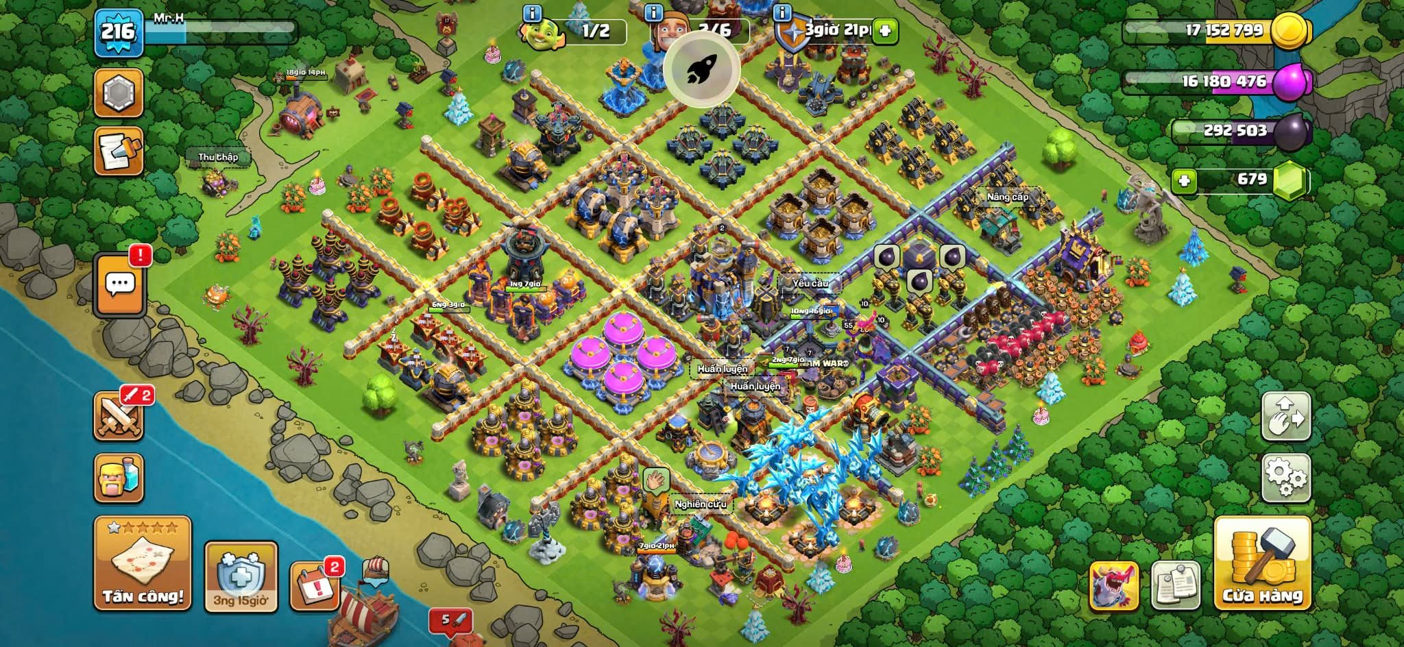💥 TH 18 🔥 2 max heroes! 🏆 Heroes: 100/102/70/80/55 💎 100% safe account! 📌