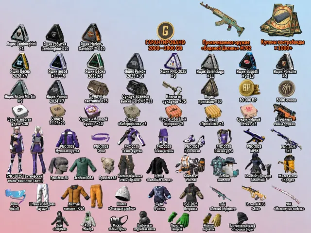 🔥Progressive Beryl M762 – Darkest Depths 🎫1,000+ Coupons 📦260+ Crates 💰80,000 BP 🔑75 Keys 👕Skins, No BATTLEGROUNDS Plus