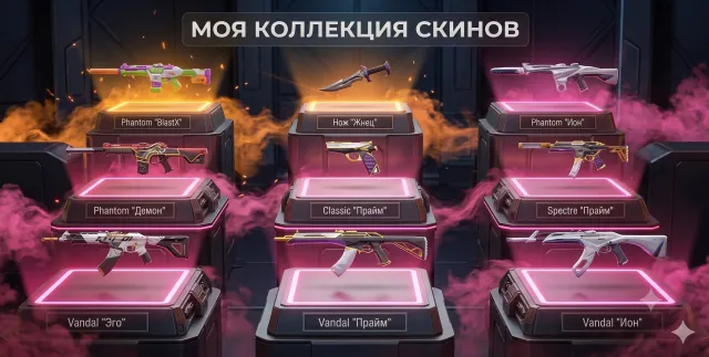 👑💖【EU】1 KNIFE🎈REAPER KNIFE🎈Phantom BlastX🎈Vandal Ion🎈Spectre Prime🎈Classic Prime🎈Vandal Prime"💖👑, Sale, Ranked unlocked, Agents: 11, Skins: 45