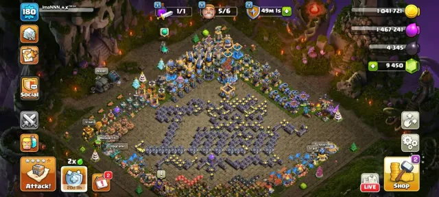 TH18 MAX DEFENSE & WALLS🏆9,450 GEMS🏆17X EQUIPMENT🏆2X PAID SCENERY🏆HEROES 40-43-22-31-22-9🏆NC YES🏆, 18 TH Родной Деревни