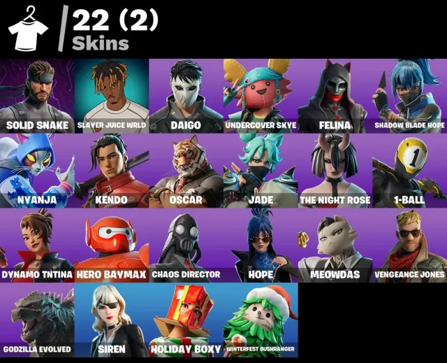 [PC/XBOX/PSN] ❤️22 SKINS❤️SOLID SNAKE❤️SLAYER JUICE WRLD❤️800 VB❤️FULL ACCESS ✅, Продажа, скины 22