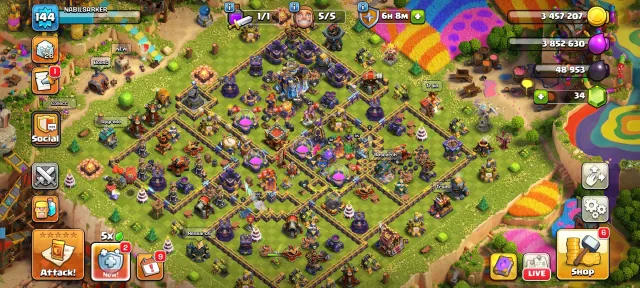TH 17 Max~Heros-66/85/43/30~Painter Scenary~7× Hero Skin~All Equipment~Connect To Buyer Mail, 18 TH Родной Деревни, 9 TH Строителя