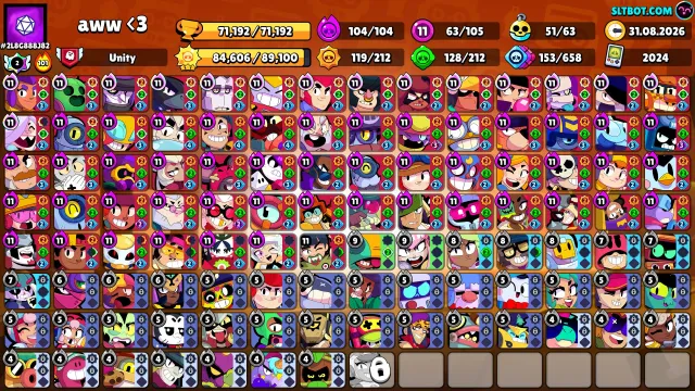 master 2025 4 times legendary 2024 year spray 30 rank 17bp+ 1 pro pass 63 11 power 104 hyper 51 buffy, 71192 trophies, 105 brawlers, 44 primes