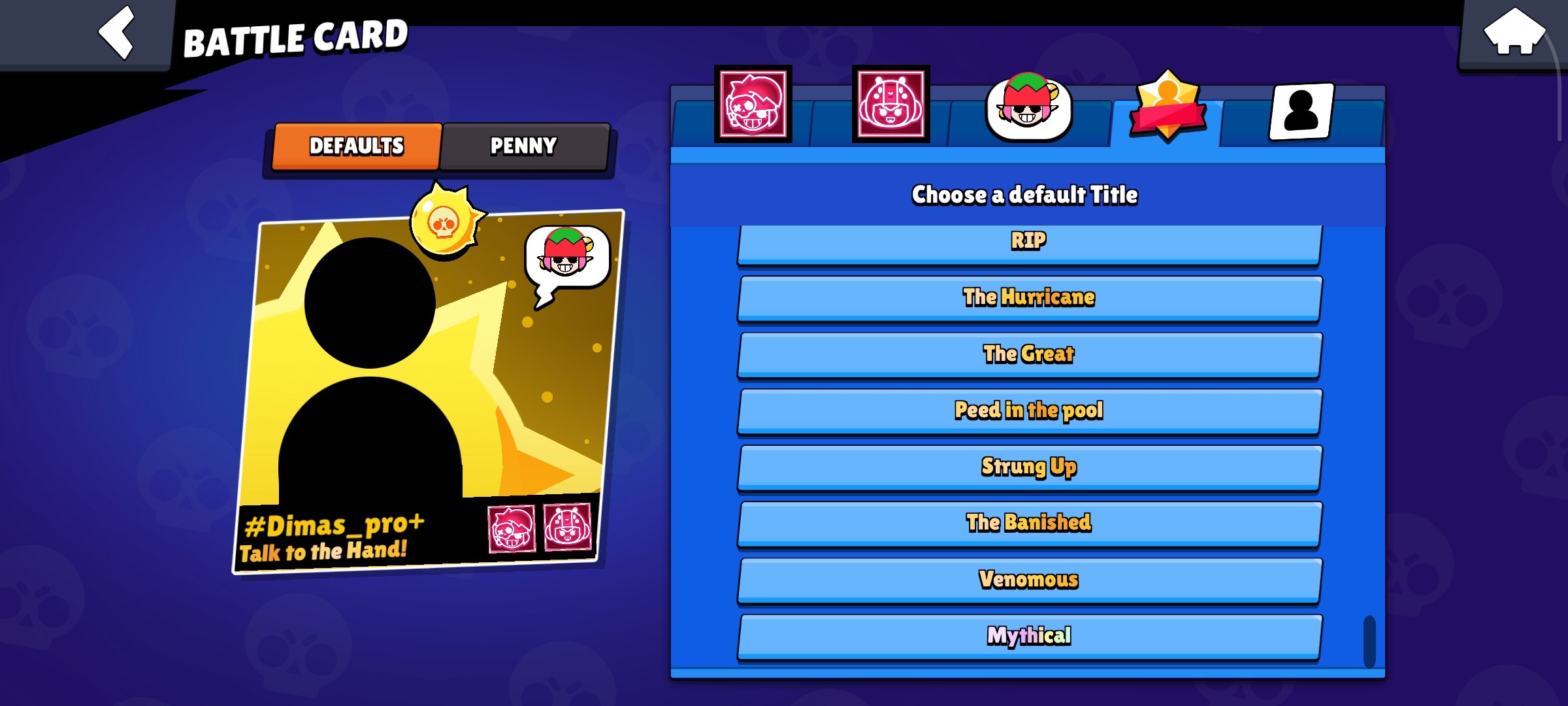 🌟SERAPIS MORTIS🌟🌀PRINCESS SHELLY🌀🎄ASSISTANT PENNY🎄🥷🏿NINJA TARA🥷🏿🧞SWAMP GENIE🧞2019, trophies 91919, brawlers 103, primes 67