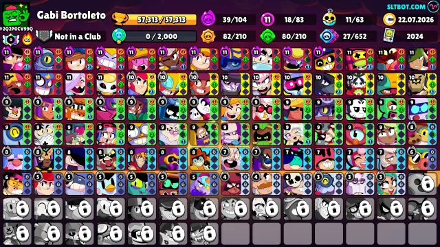 ✧𒁂AUTO ISSUE𒁂✧ 𝗕𝗥𝗔𝗪𝗟 𝗦𝗧𝗔𝗥𝗦┃57313 CUPS┃83 FIGHTERS┃11 LEGS┃LOTS OF SKINS┃FULL ACCESS, trophies 57313, brawlers 83, primes 43