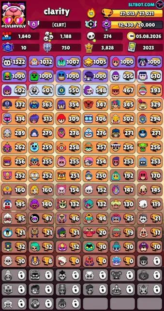 💫 10 PRIME 💫 🥋 89/105 FIGHTERS 🥋 🏆 27013 CUPS🏆 🪙 16359 COIN 🪙 ⭐️17378 STAR POWER⭐️, trophies 27013, brawlers 89, primes 10
