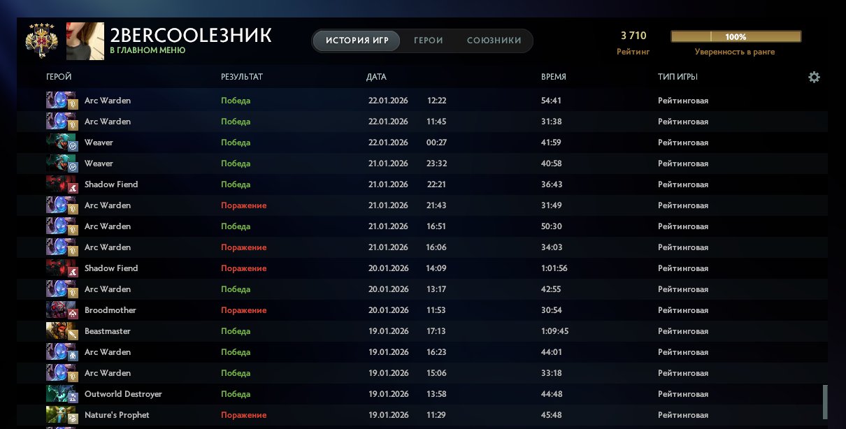 💚3710 MMR💚 Main pool💚 SF Arcana 💚, Sale, 3710 MMR, 5512 Behavior score, 5512 вежливости, 1014 games, 1302 hours